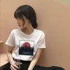 Cosmic belief Harajuku summer women's new ins fashion cartoon printed letter short-sleeved casual T-shirt shirt S-2XL
