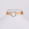 Meajoe Trendy Sexy Punk Gothic Leather Heart Studded Choker Necklace Vintage Charm Round Collar Necklaces Women Jewelry Gift